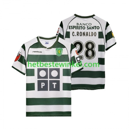 Sporting CP Cristiano Ronaldo 28 2001-2003 Voetbalshirts Retro Thuis
